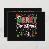 Merry Christmas Red Santa Hat Reindeer Santa Match (Vorne/Hinten)