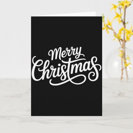 Merry Christmas Red Santa Hat Xmas Karte (Gelbe Blume)