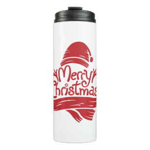 Merry Christmas red Thermosbecher