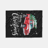 Merry Christmas Red Truck Family Matching Christma Fleecedecke (Vorderseite (Horizontal))