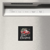 Merry Christmas Red Truck Family Matching Christma Magnet (In Situ (Geschirrspüler))