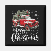 Merry Christmas Red Truck Family Matching Christma Magnet (Vorne)