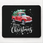 Merry Christmas Red Truck Family Matching Christma Mousepad (Vorne)