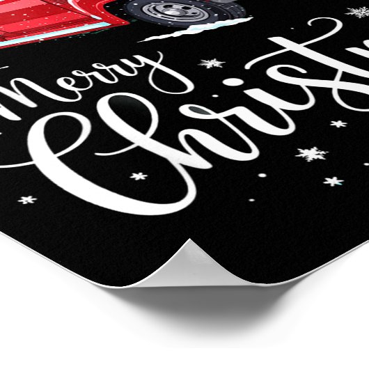 Merry Christmas Red Truck Family Matching Christma Poster (Ecke)