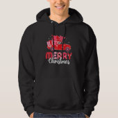 Merry Christmas Red Truck With Tree Xmas PJ costum Hoodie (Vorderseite)