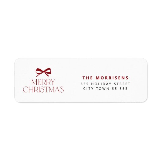 Merry Christmas red typography modern holiday (Vorne)