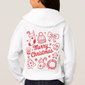 Merry Christmas Red & White Holiday Hoodie (Rückseite)