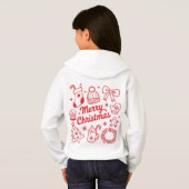 Merry Christmas Red & White Holiday Hoodie (Schwarz voll)