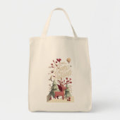 Merry Christmas Reindeer Canvas Tote Bag  Tragetasche (Vorne)