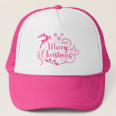 Merry Christmas Reindeer Christmas Designs Truckerkappe (Vorderseite)