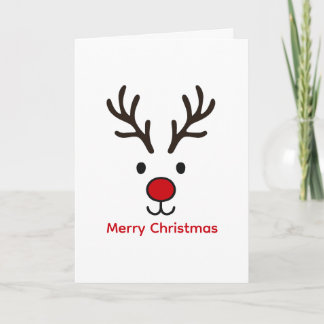 Merry Christmas Reindeer Cute Xmas Personalized Karte