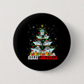 Merry Christmas Reindeer Elf Santa Cruise Ships Xm Button (Vorderseite)