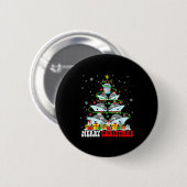Merry Christmas Reindeer Elf Santa Cruise Ships Xm Button (Vorne & Hinten)
