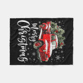 Merry Christmas Reindeer Elf Santa Cruise Ships Xm Fleecedecke (Vorderseite (Horizontal))