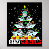 Merry Christmas Reindeer Elf Santa Cruise Ships Xm Poster (Vorne)