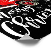 Merry Christmas Reindeer Elf Santa Cruise Ships Xm Poster (Ecke)