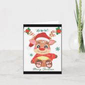 Merry Christmas Reindeer Festive Fun Toddler  Karte (Vorderseite)