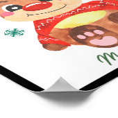 Merry Christmas Reindeer Festive Fun Toddler Poster (Ecke)