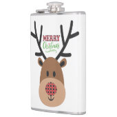Merry Christmas Reindeer Flachmann (Links)