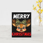 Merry Christmas Reindeer Girls Kids Camo Bow Pajam Karte (Gelbe Blume)