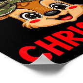 Merry Christmas Reindeer Girls Kids Camo Bow Pajam Poster (Ecke)