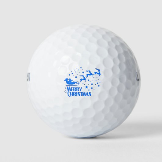 Merry Christmas reindeer Golfball (Vorderseite)