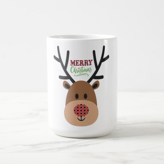 Merry Christmas Reindeer Kaffeetasse (Mittel)