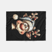 Merry Christmas Reindeer Men Women Family Matching Fleecedecke (Vorderseite (Horizontal))