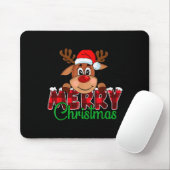 Merry Christmas Reindeer Men Women Family Matching Mousepad (Mit Mouse)