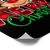 Merry Christmas Reindeer Men Women Family Matching Poster (Ecke)