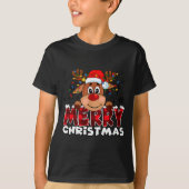 Merry Christmas Reindeer Men Women Family Matching T-Shirt (Vorderseite)
