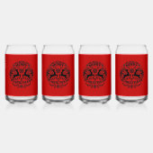 Merry Christmas Reindeer , Red Black, Dosenglas (Hinten)