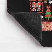 Merry Christmas Reindeer Santa Snowman Coquette Bo Mousepad (Ecke)