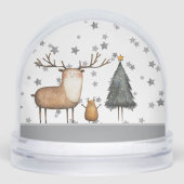 Merry Christmas Reindeer Schneekugeln (Vorderseite)