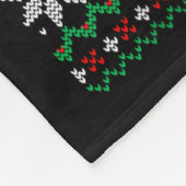 Merry Christmas Reindeer Snowflake Ugly Christmas  Fleecedecke (Ecke)