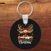 Merry Christmas Reindeer Xmas Family Matching Men Schlüsselanhänger (Vorderseite)