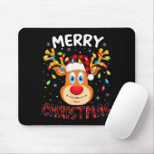 Merry Christmas Reindeer Xmas Family Men Women Kid Mousepad (Mit Mouse)