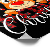Merry Christmas Reindeer Xmas Family Pajamas Buffa Poster (Ecke)