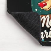 Merry Christmas Reindeer Xmas Family Winter Fun Mousepad (Ecke)