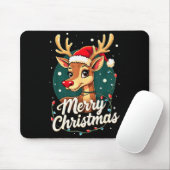 Merry Christmas Reindeer Xmas Family Winter Fun Mousepad (Mit Mouse)