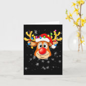 Merry Christmas Reindeer Xmas Santa Claus Men Wome Karte (Gelbe Blume)