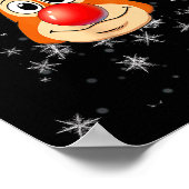 Merry Christmas Reindeer Xmas Santa Claus Men Wome Poster (Ecke)