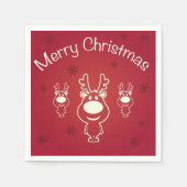 Merry Christmas Reindeers Serviette (Vorderseite)