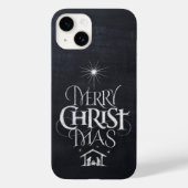 Merry CHRISTmas Religious Chalkboard Calligraphy C Case-Mate iPhone Hülle (Rückseite)