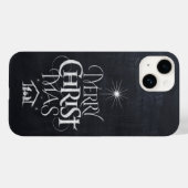Merry CHRISTmas Religious Chalkboard Calligraphy C Case-Mate iPhone Hülle (Rückseite (Horizontal))