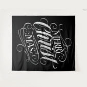 Merry CHRISTmas Religious Chalkboard Chalk Wandteppich (Vorderseite (Horizontal))