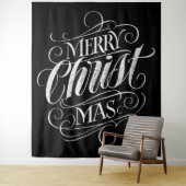 Merry CHRISTmas Religious Chalkboard Chalk Wandteppich (Beispiel)