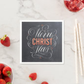 Merry CHRISTmas Religious Marquee Chalkboard Chalk Serviette (Beispiel)