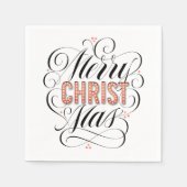 Merry CHRISTmas Religious Marquee Sign Calligraphy Serviette (Vorderseite)