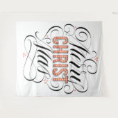 Merry CHRISTmas Religious Marquee Sign Calligraphy Wandteppich (Vorderseite (Horizontal))